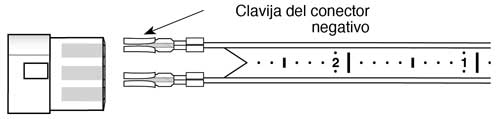 clavija del conector negativo