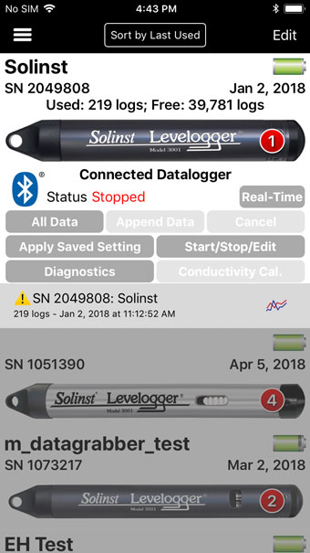 registro de datos anterior ios