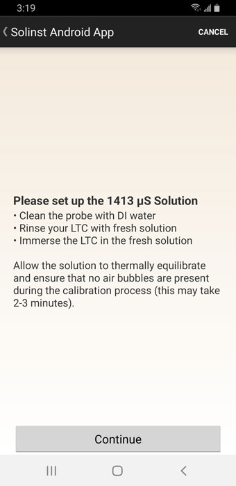 figura 12 6 configuración de calibración de android