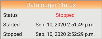 estado de solinst datalogger usando la aplicación solinst levelogger 5 para android