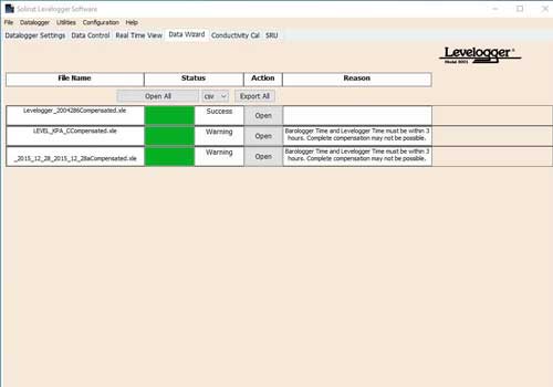 resultados de compensación de datos avanzados: varios archivos