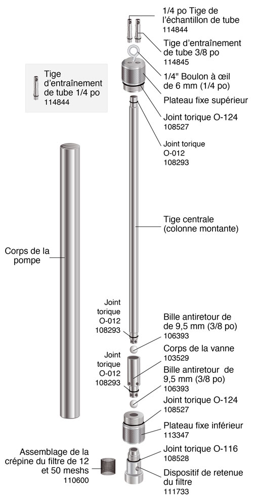 pompe à double valve solinst de 1,66 po