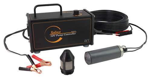 pompe submersible solinst 12v avec filtre d'échantillonnage jetable