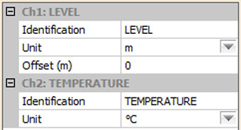 figure 5 2 configuration des voies d'un levelogger 5