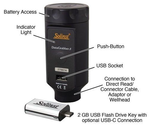 solinst datagrabber data transfer device groundwater dataloggers