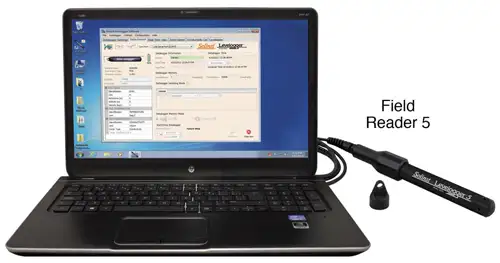 solinst levelogger connected to laptop using an optical field reader 5