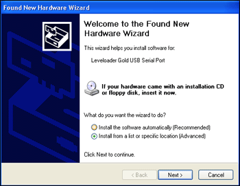 figure 5-1 found new hardware wizard window