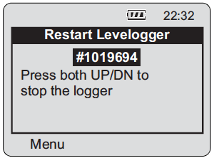 figure 8-13 stopping levelogger