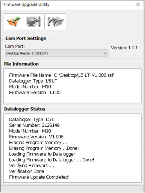 solinst levelogger water level datalogger firmware upgrade utility window