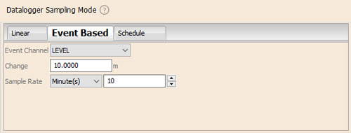 figure 5-9 solinst levelogger event-based sampling setup