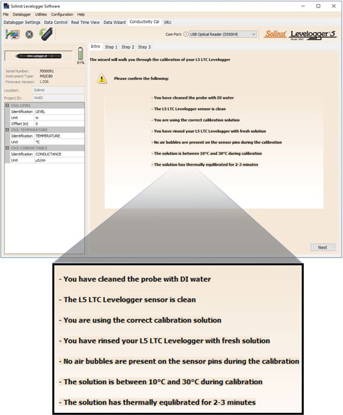 figure 6-2 ltc levelogger edge calibration wizard introduction