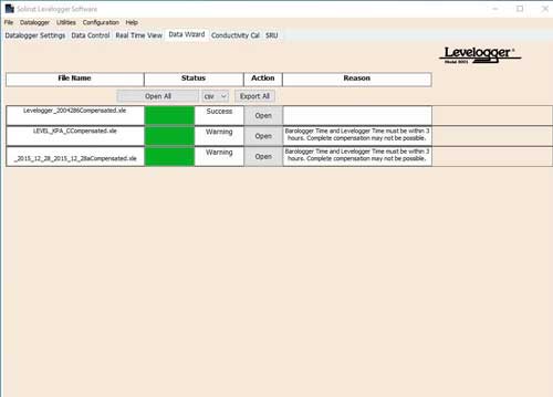 figure 8-4 barometric compensation results - multiple files