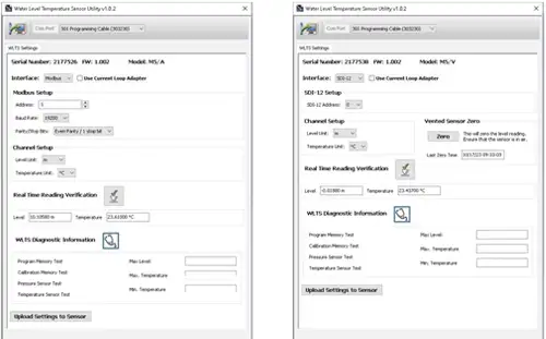 water level temperature sensor wlts pc software utility modbus and sdi 12