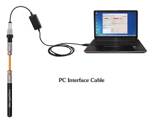 solinst levelvent 5 connected to pc interface cable