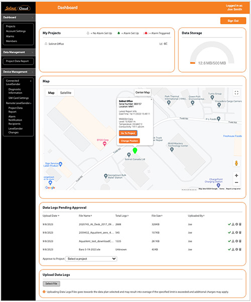 solinst cloud dashboard