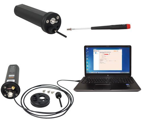 figure 5-1 connecting a levelsender to a computer via usb cable