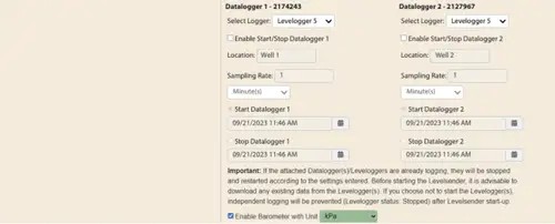 figure 5-11 levelsender changes - datalogger setup