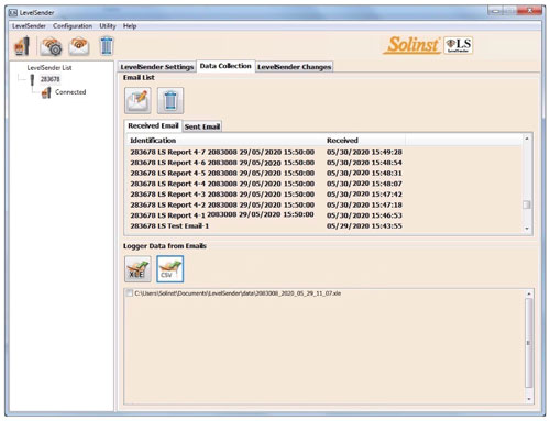 levelsender data collection email with tls encryption