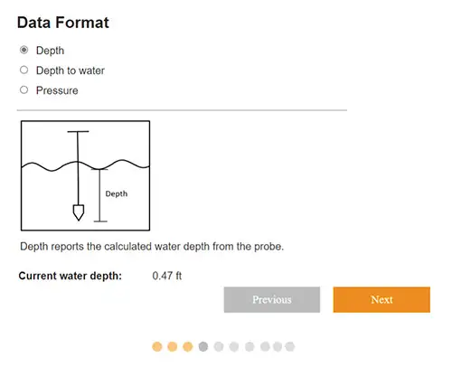 solinst solsat 5 satellite telemetry system step 4 data format depth