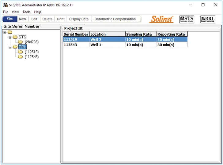 solinst rrl user guide software administrator window rrl software admin remote radio link software admin last update time rrl last update time remote station battery rrl remote station battery remote station signal strength rrl remote station signal strength station type rrl station type project id rrl project id location rrl location remote radio link location image