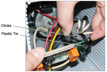 Slide Solinst MK3 Peristlaltic Pump Control Board from Plastic Tie