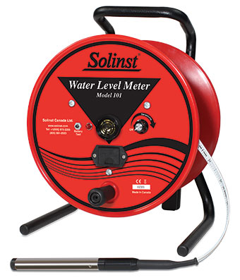 solinst  water level meters  measure depth of water in wells  water wells  boreholes  depth of water  depth of water in wells  depth of water in boreholes  depth of water in standpipes  water level indicators  water level indicator for piezometer image