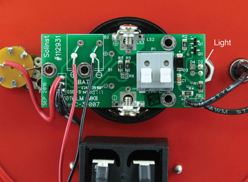 back of mk2 water level meter faceplate with new style light