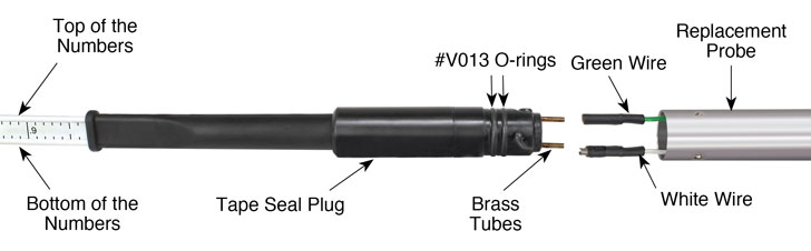 solinst 101 water level meter p7 probe attach to tape seal plug