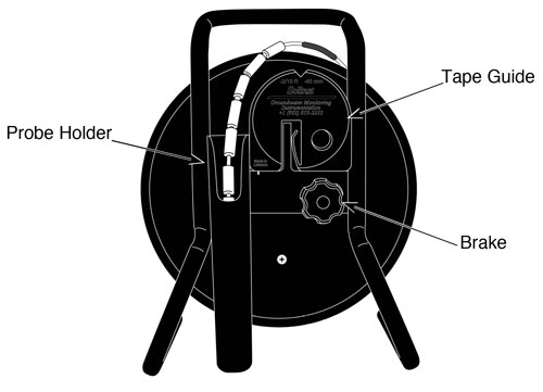 solinst 102 water level indicator back view diagram