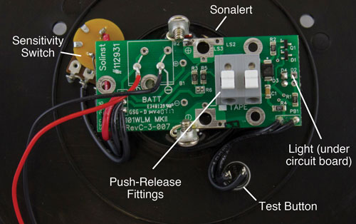 back of fully assembled water level meter faceplate