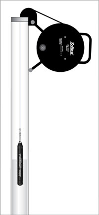 solinst tag line showing levelogger groundwater datalogger deployment