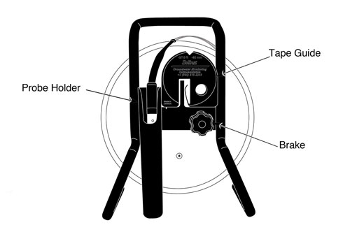 solinst well casing and depth indicator illustration rear view