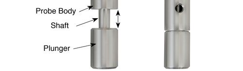 solinst well casing and depth indicator probe tip detailed view